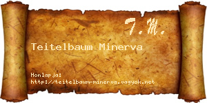 Teitelbaum Minerva névjegykártya